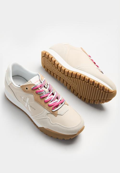 Calvin Klein - Toothy runner fluo contrast - eggshell/raspberry sorbet