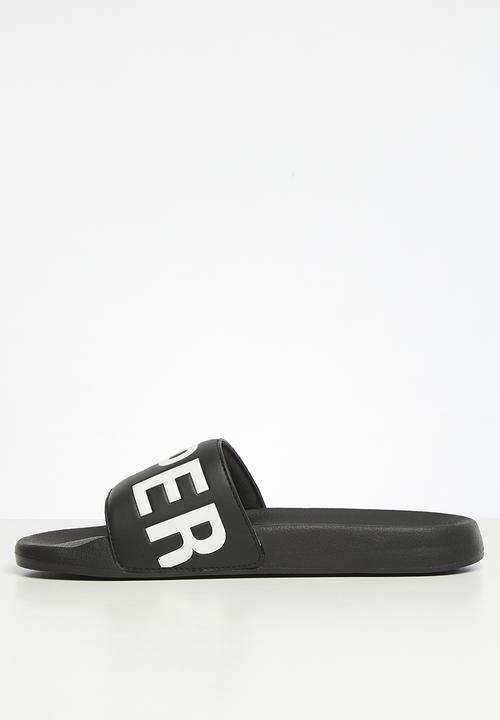 Superdry. - Code core pool slide - black / optic