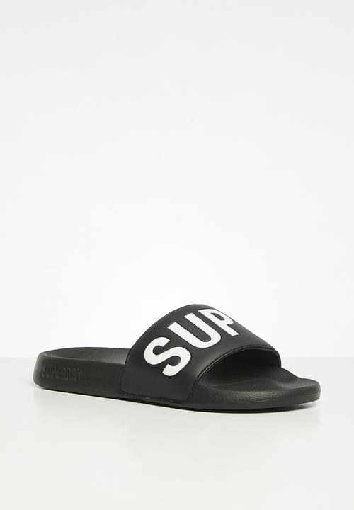 Superdry. - Code core pool slide - black / optic