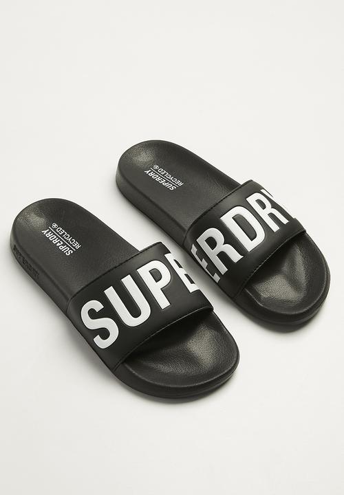 Superdry. - Code core pool slide - black / optic