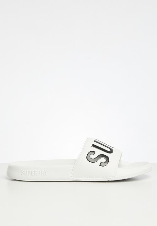 Superdry. - Code core pool slide - white