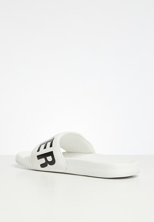 Superdry. - Code core pool slide - white