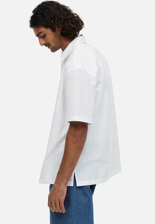 H&M - Relaxed fit short-sleeved shirt - white
