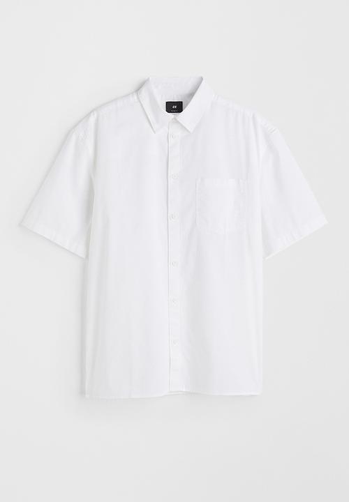 H&M - Relaxed fit short-sleeved shirt - white