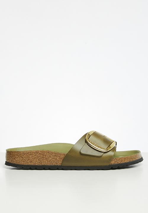 Birkenstock - Madrid big buckle oiled leather narrow - green olive