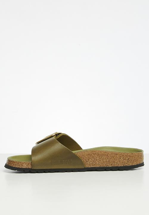 Birkenstock - Madrid big buckle oiled leather narrow - green olive