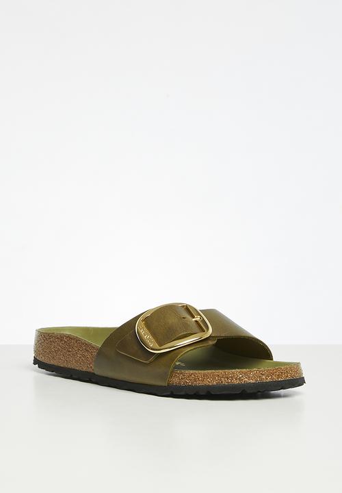 Birkenstock - Madrid big buckle oiled leather narrow - green olive