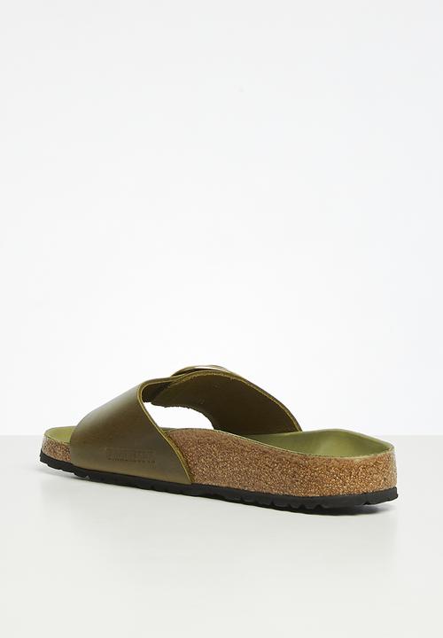 Birkenstock - Madrid big buckle oiled leather narrow - green olive