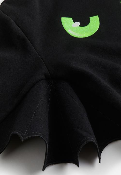 H&M - Appliquéd sweatshirt - black/bat