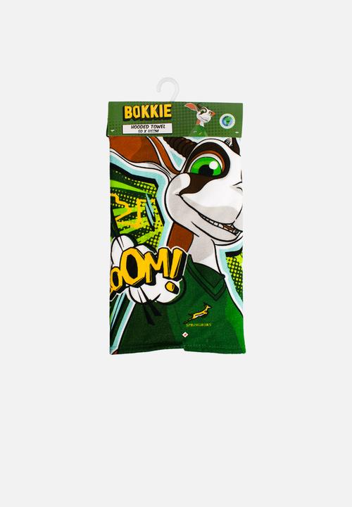 Character Group - Bokkie hooded towel - green
