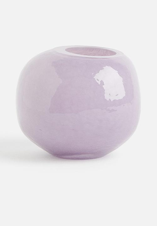H&M - Small glass vase - purple