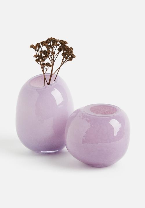H&M - Small glass vase - purple