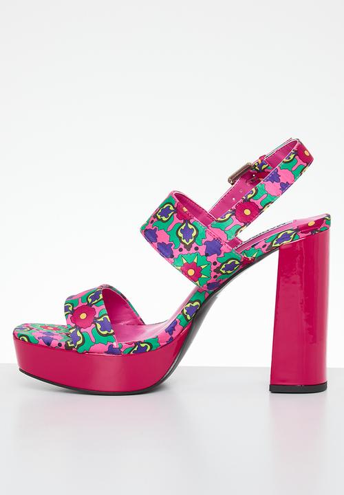 Madison® - Aurora platform blockheel sandal - pink multi