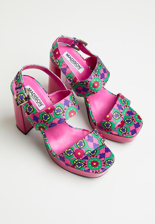 Madison® - Aurora platform blockheel sandal - pink multi