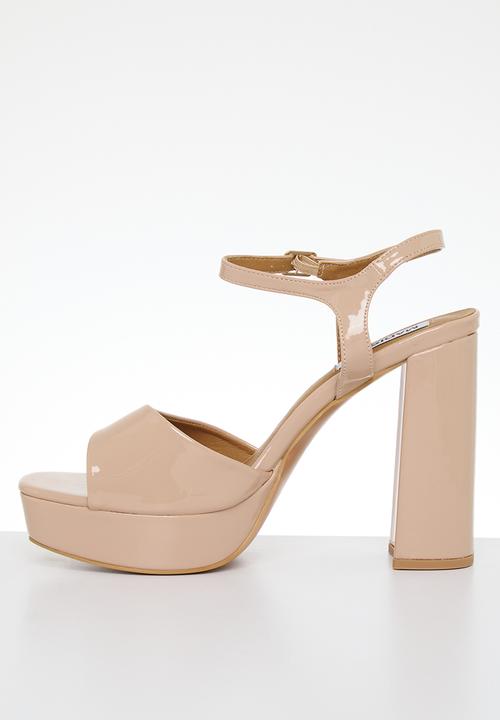 Madison® - Aubrey platform ankle tie blockheel sandal - ecru