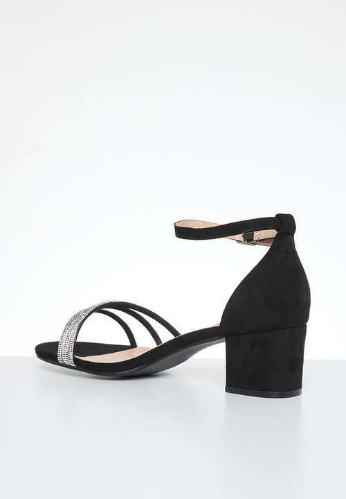 Madison® - Alice ankle tie blockheel - black