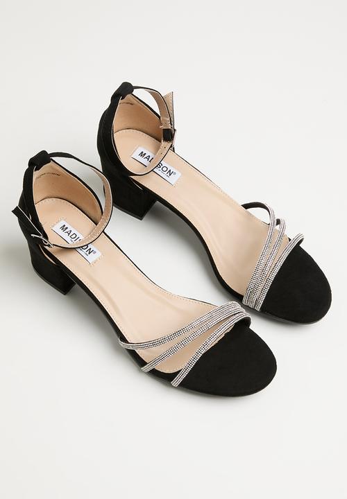 Madison® - Alice ankle tie blockheel - black