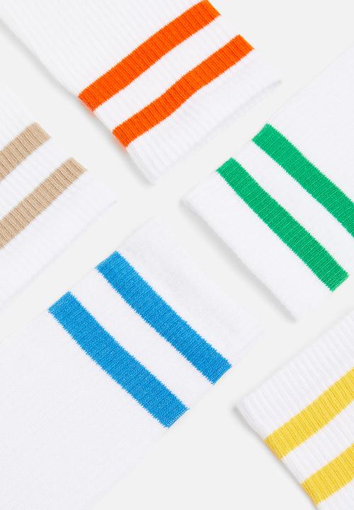 H&M - 5-pack socks - white/multi-coloured