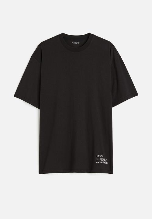 H&M - Drymove™ printed sports T-shirt - black