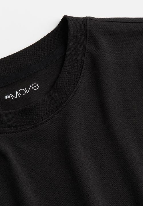 H&M - Drymove™ printed sports T-shirt - black