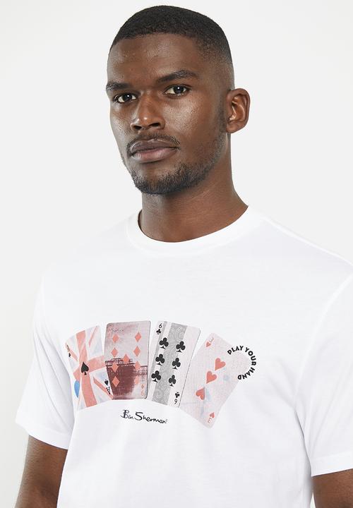 Ben Sherman - Playing card tee-shirt - white