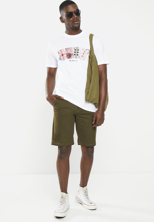 Ben Sherman - Playing card tee-shirt - white