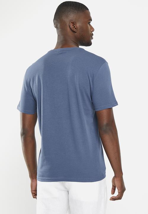 POLO - Mens short heritage logo tee - blue 