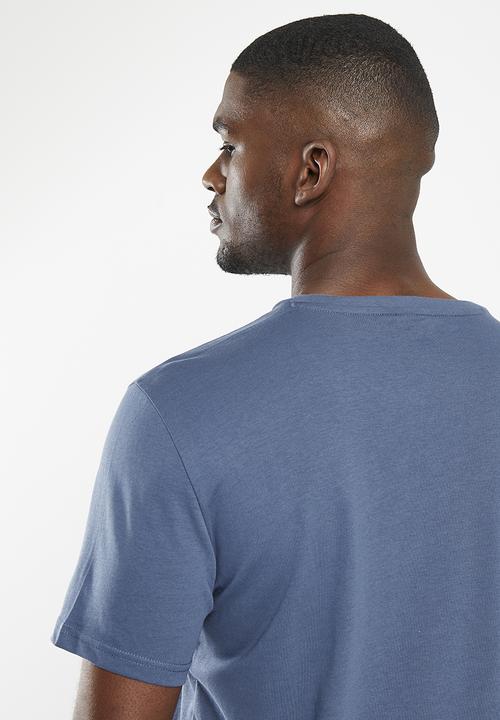 POLO - Mens short heritage logo tee - blue 