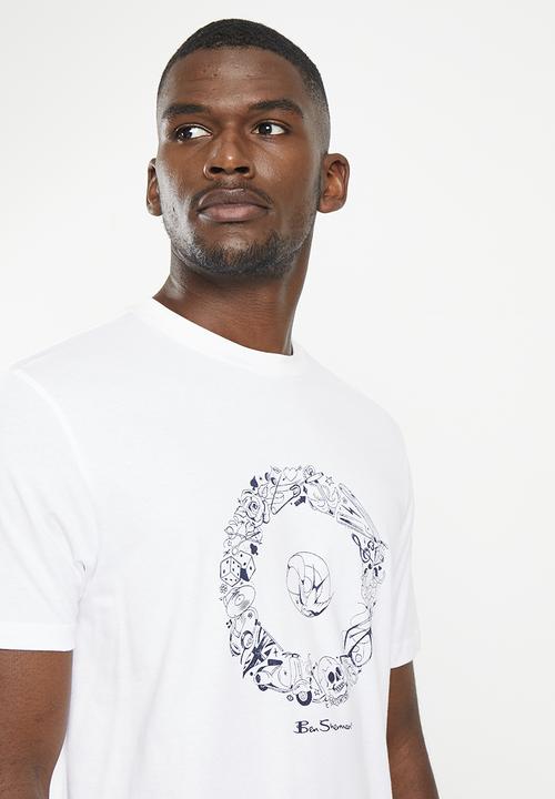 Ben Sherman - Illustrated target tee-shirt - white