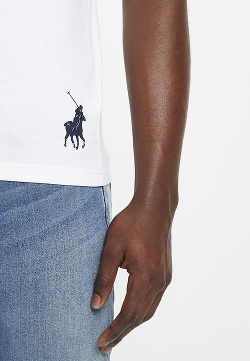 POLO - Men sport short sleeve multi logo tee - white