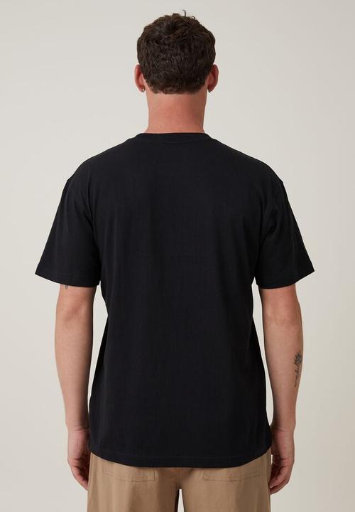 Cotton On - Loose fit art t-shirt - black/good vibes only