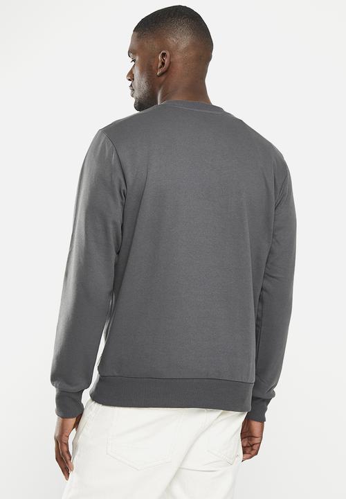 Ben Sherman - Signature flock crew sweater - charcoal