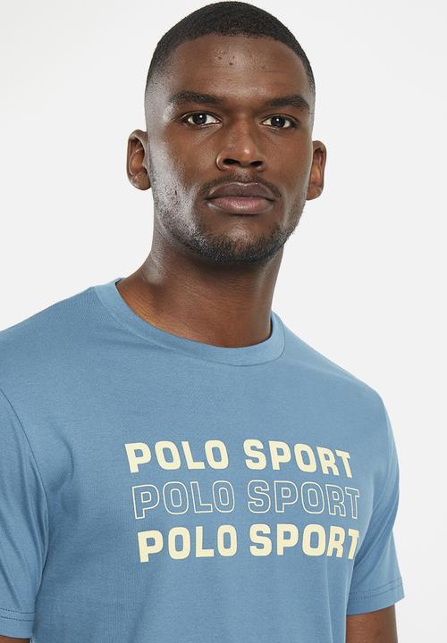 POLO - Men sport short sleeve multi logo tee - teal