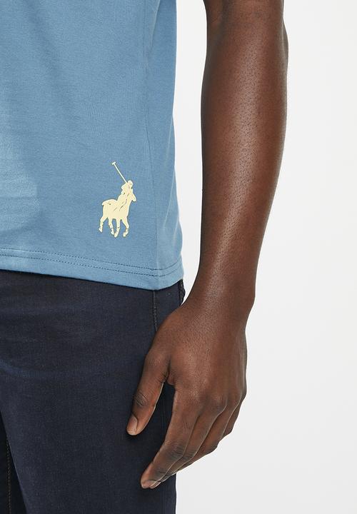 POLO - Men sport short sleeve multi logo tee - teal