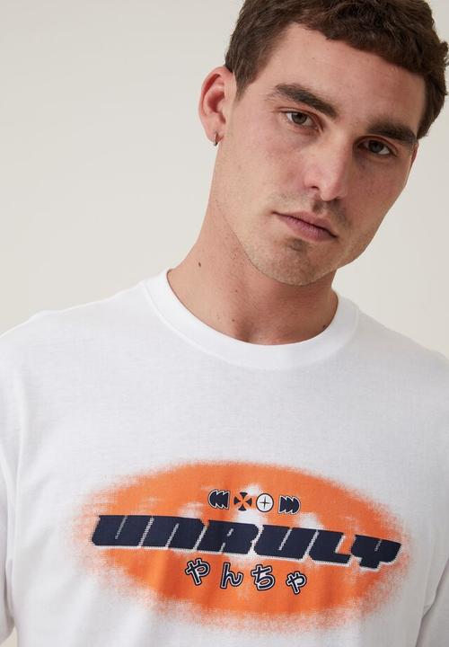 Cotton On - Loose fit art t-shirt - white/unruly