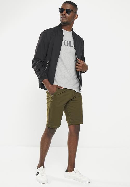 POLO - Mens short sleeve logo tee - grey