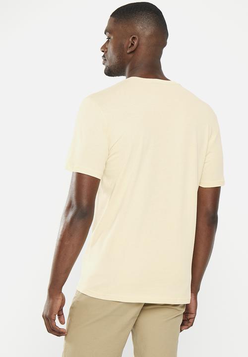 POLO - Mens short sleeve box logo tee - yellow 