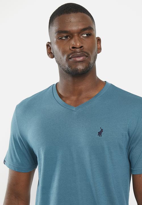 POLO - Mens v-neck short sleeve tee - teal