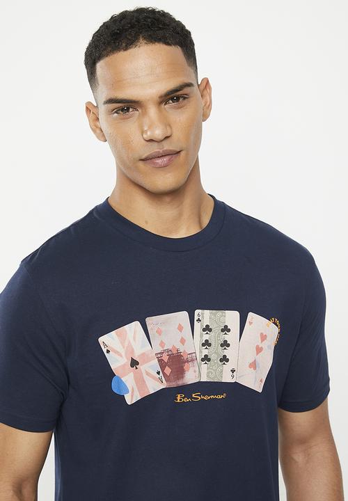 Ben Sherman - Playing card tee-shirt - navy