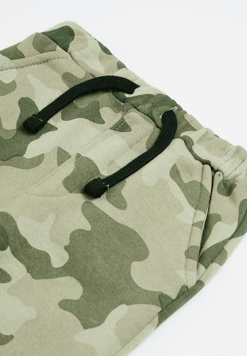 MINOTI - 2pc top & aop legging set - black/camo