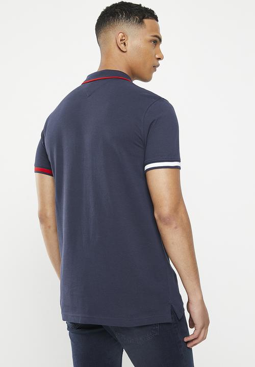 Tommy Hilfiger - Regular flag cuffs polo - navy 