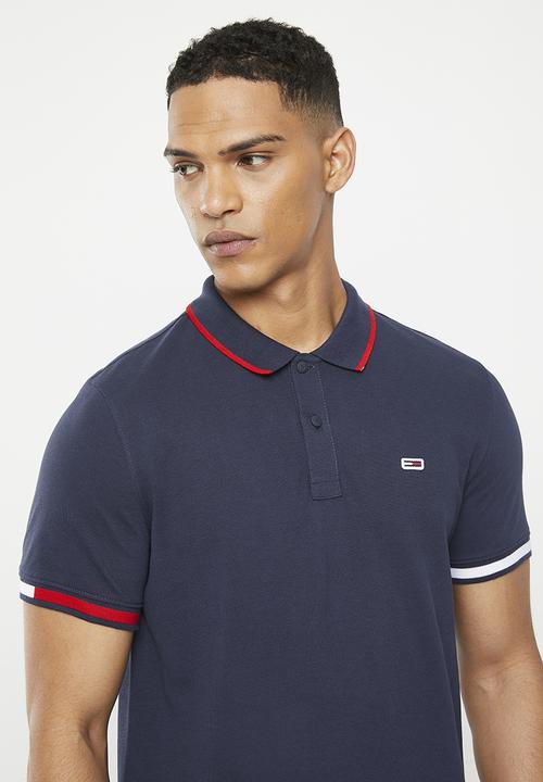 Tommy Hilfiger - Regular flag cuffs polo - navy 