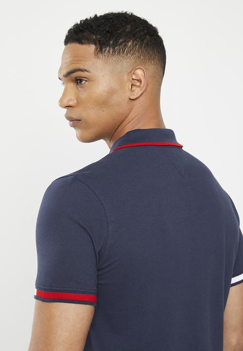 Tommy Hilfiger - Regular flag cuffs polo - navy 