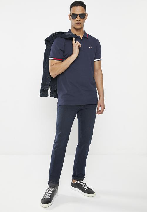 Tommy Hilfiger - Regular flag cuffs polo - navy 