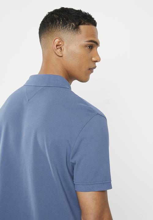Tommy Hilfiger - Global stp placement reg polo - mid-blue