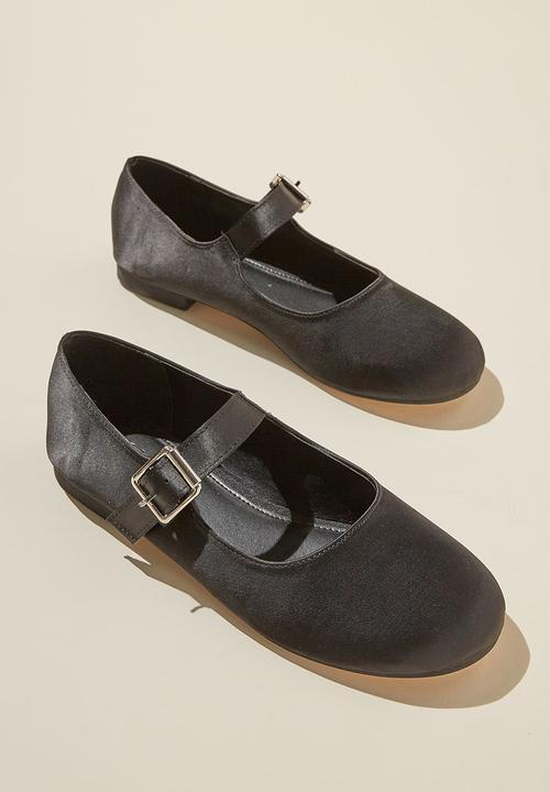 Cotton On - Maddie mary-jane - black satin
