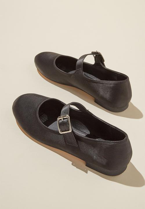 Cotton On - Maddie mary-jane - black satin