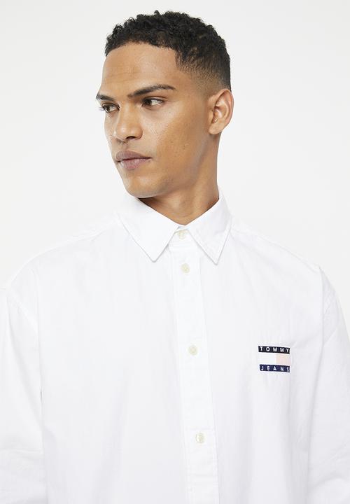 Tommy Hilfiger - Ovz college pop shirt - white 