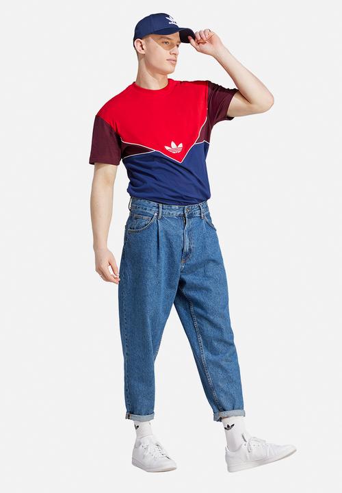 adidas Originals - Adicolor seasonal archive tee - red better scarlet /blue /maroon