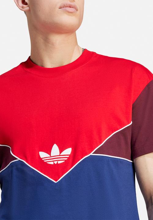 adidas Originals - Adicolor seasonal archive tee - red better scarlet /blue /maroon